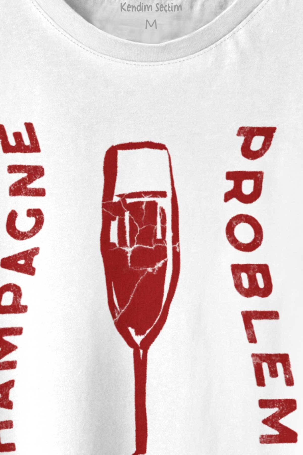 Champagne Problems Taylor Swift Evermore Baskılı Siyah T-shirt Unisex Tişört (1)