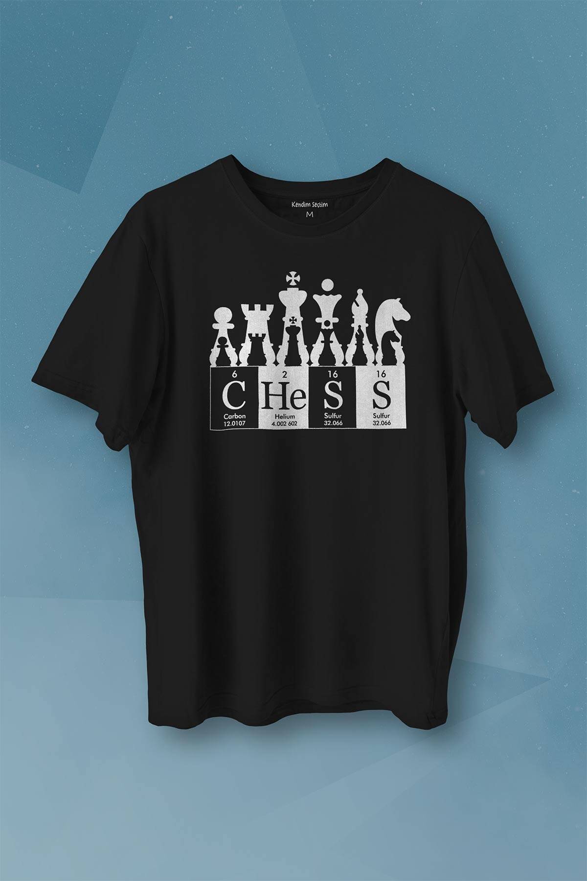 Chess Periodic Satranç Periyodik Fischer Baskılı Tişört Unisex T-shirt - 1