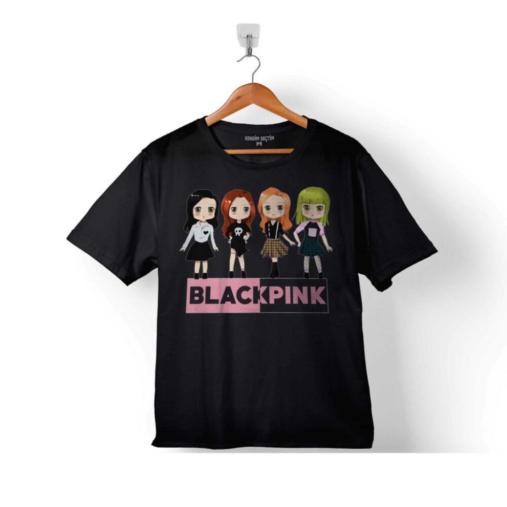 CHIBI BLACK PINK BLACKPINK MÜZİK GÜNEY KORE ÇOCUK TİŞÖRT - 1