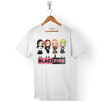 CHIBI BLACK PINK BLACKPINK MÜZİK GÜNEY KORE ERKEK TİŞÖRT - 1