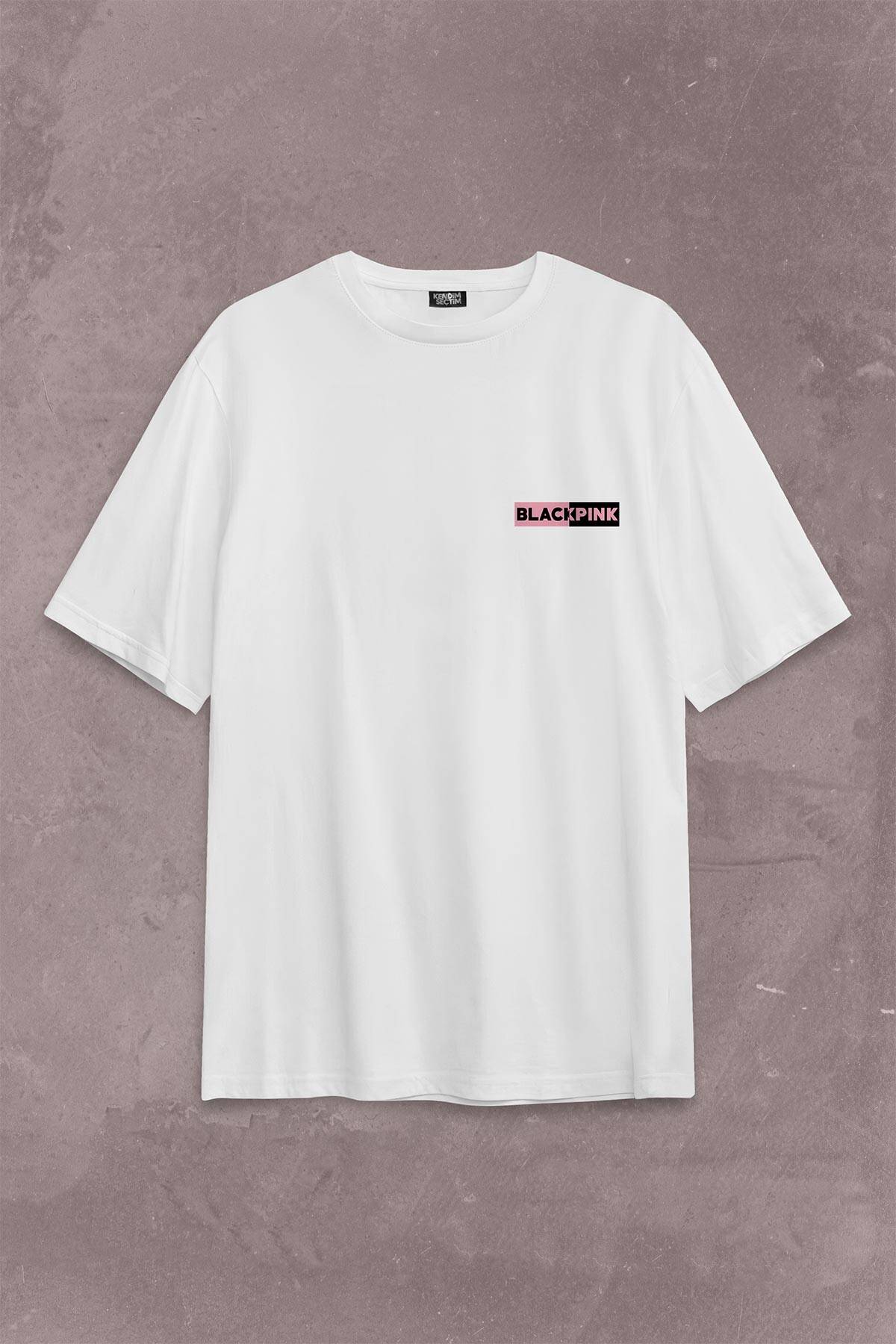 Chibi Black Pink BlackPink Müzik Güney Kore Sırt Ön Baskılı Oversize Tişört Unisex T-Shirt (1)