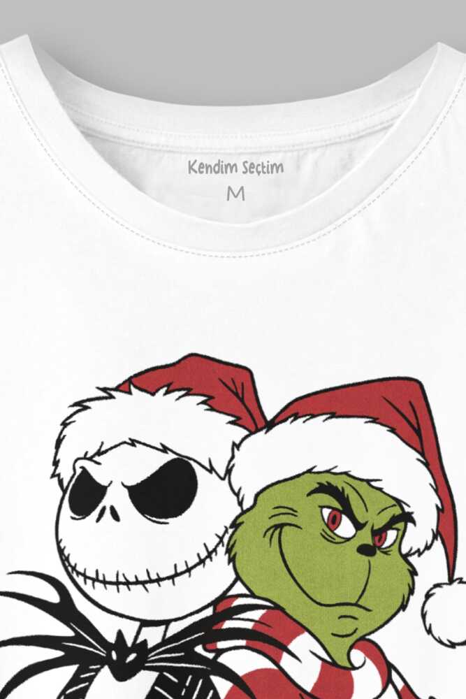 Christmas Team Grinch Tişört Noel Yılbaşı New Year Xmas Yeni Yıl Festive T-shirt Unisex Tişört (1)
