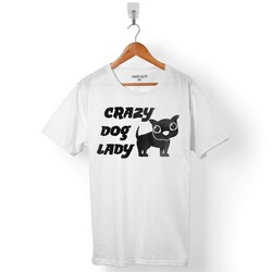 CHUBBY DOG CRAZY PUG LADY ÇILGIN KÖPEK ERKEK TİŞÖRT - 1
