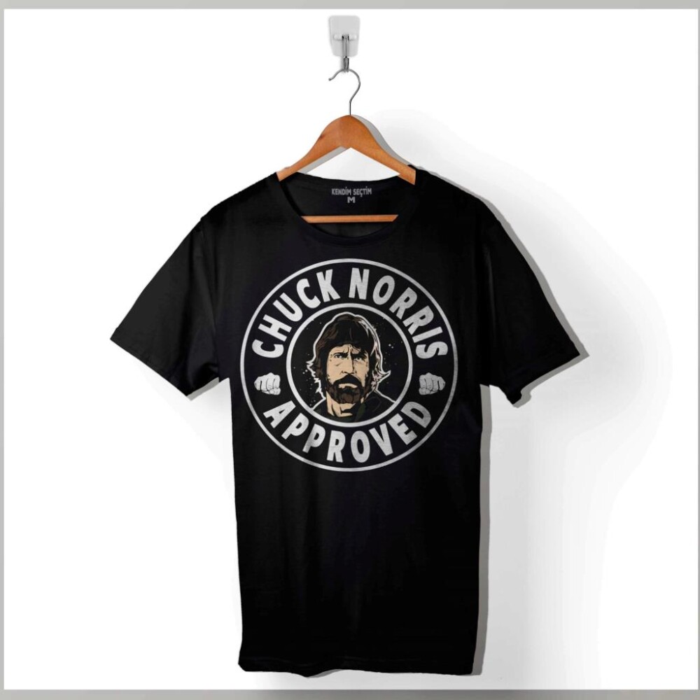 Chuck Norrıs Approved Dövüşcü Baskılı Tişört Unisex T-Shirt - 1