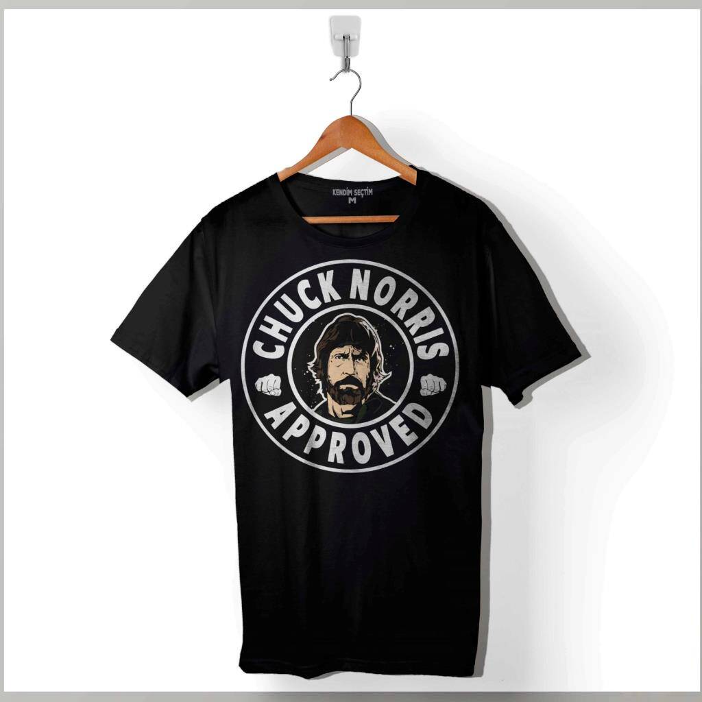 Chuck Norrıs Approved Dövüşcü Baskılı Tişört Unisex T-Shirt - 1