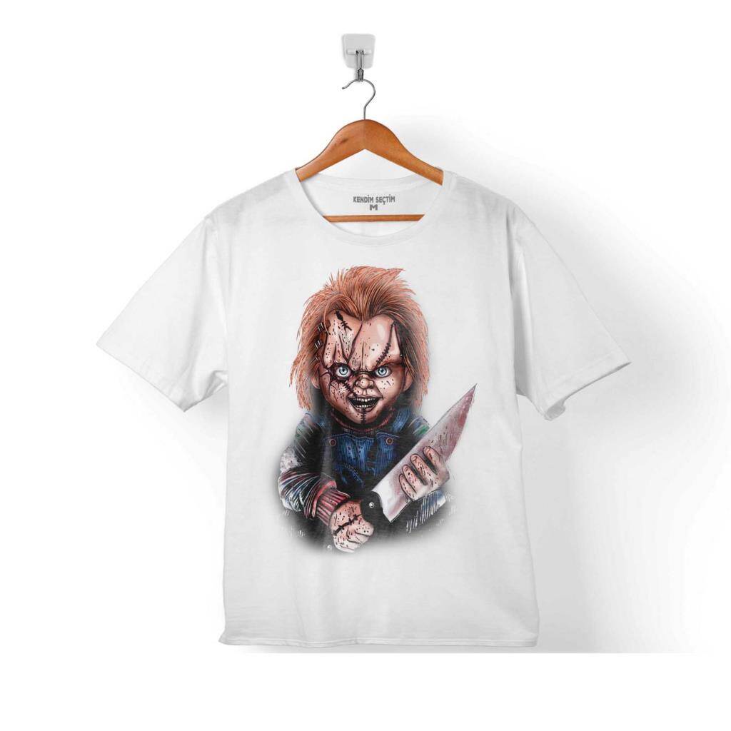 CHUCKY CHARLES LEE RAY OYUNCAK BEBEK BIÇAK ÇOCUK TİŞÖRT - 1
