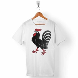ÇİLLİ HOROZ TAVUK HAYVANLAR ERKEK TİŞÖRT - 1