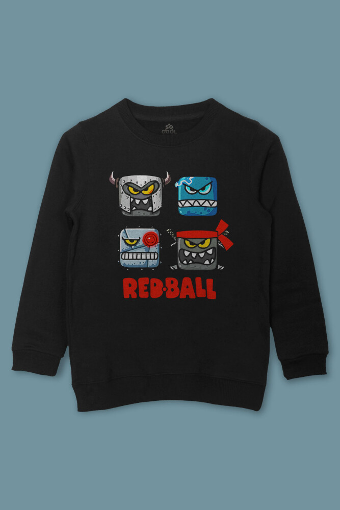 Çocuk Sweatshirt Red Ball Kırmızı Top Redball Baskılı Sweat - So Cool