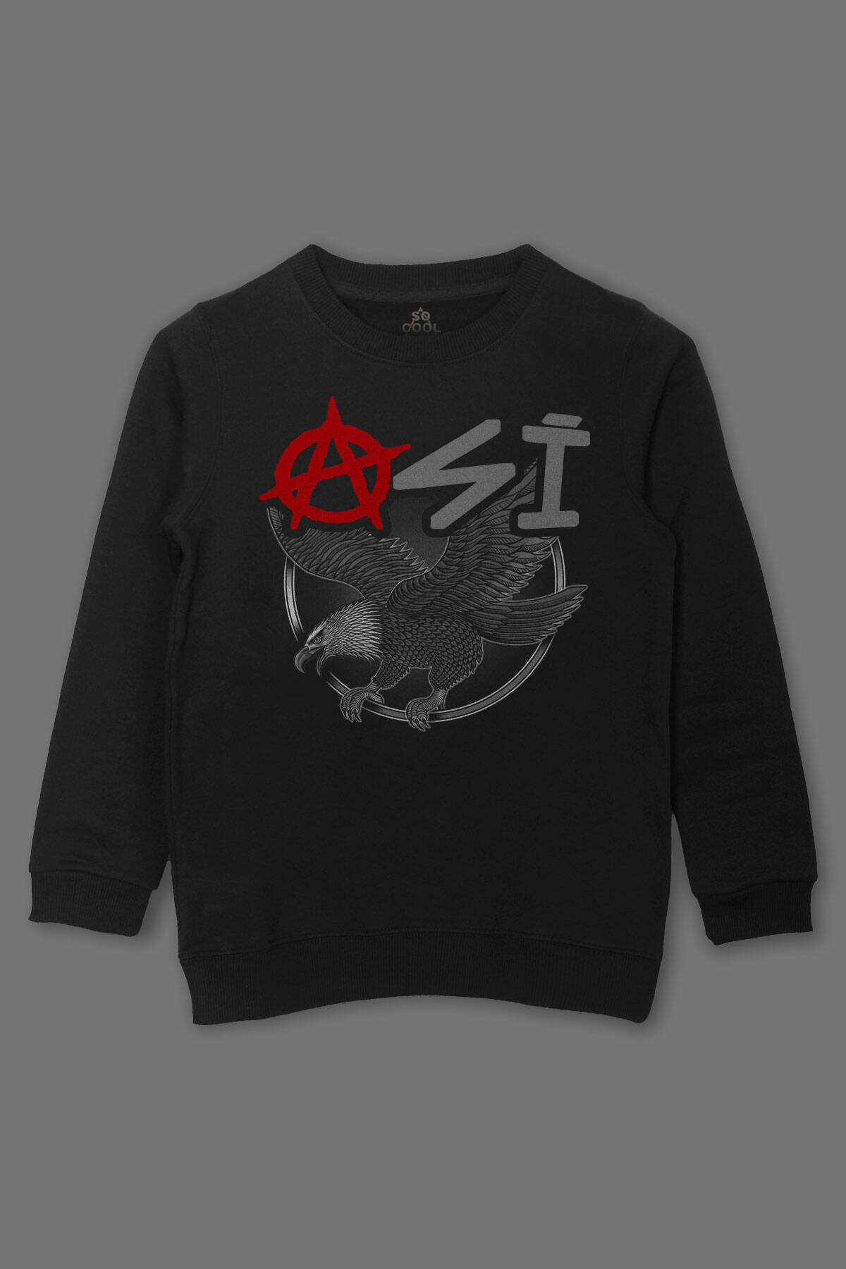 Çocuk Sweatshirt Uçan Kartal Asi Taraftar Baskılı Sweat - 1