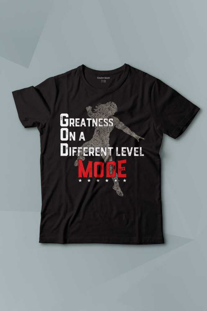 Çocuk Tişört God Mode Roman Reigns Amerikan Güreşi Spor Boks Siyah Baskılı T-shirt - 1