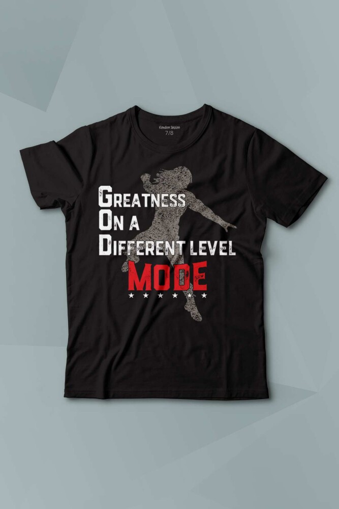 Çocuk Tişört God Mode Roman Reigns Amerikan Güreşi Spor Boks Siyah Baskılı T-shirt - 1