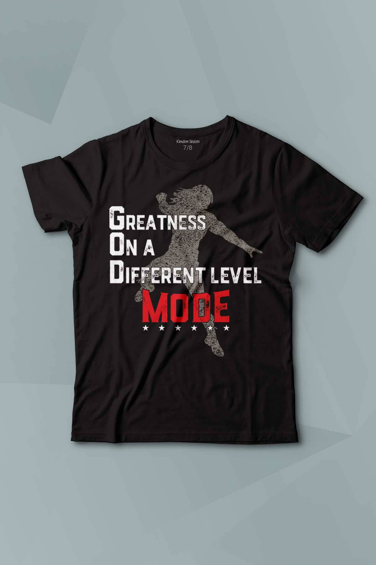 Çocuk Tişört God Mode Roman Reigns Amerikan Güreşi Spor Boks Siyah Baskılı T-shirt - 1