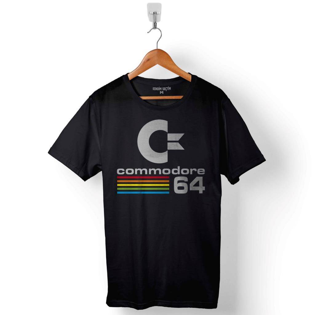 Commodore 61 C64 Logo Antika Bilgisayar Baskılı Tişört Unisex T-Shirt - 1