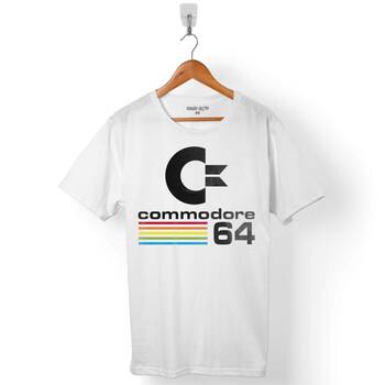 COMMODORE 61 C64 LOGO ANTİKA BİLGİSAYAR ERKEK TİŞÖRT - 1