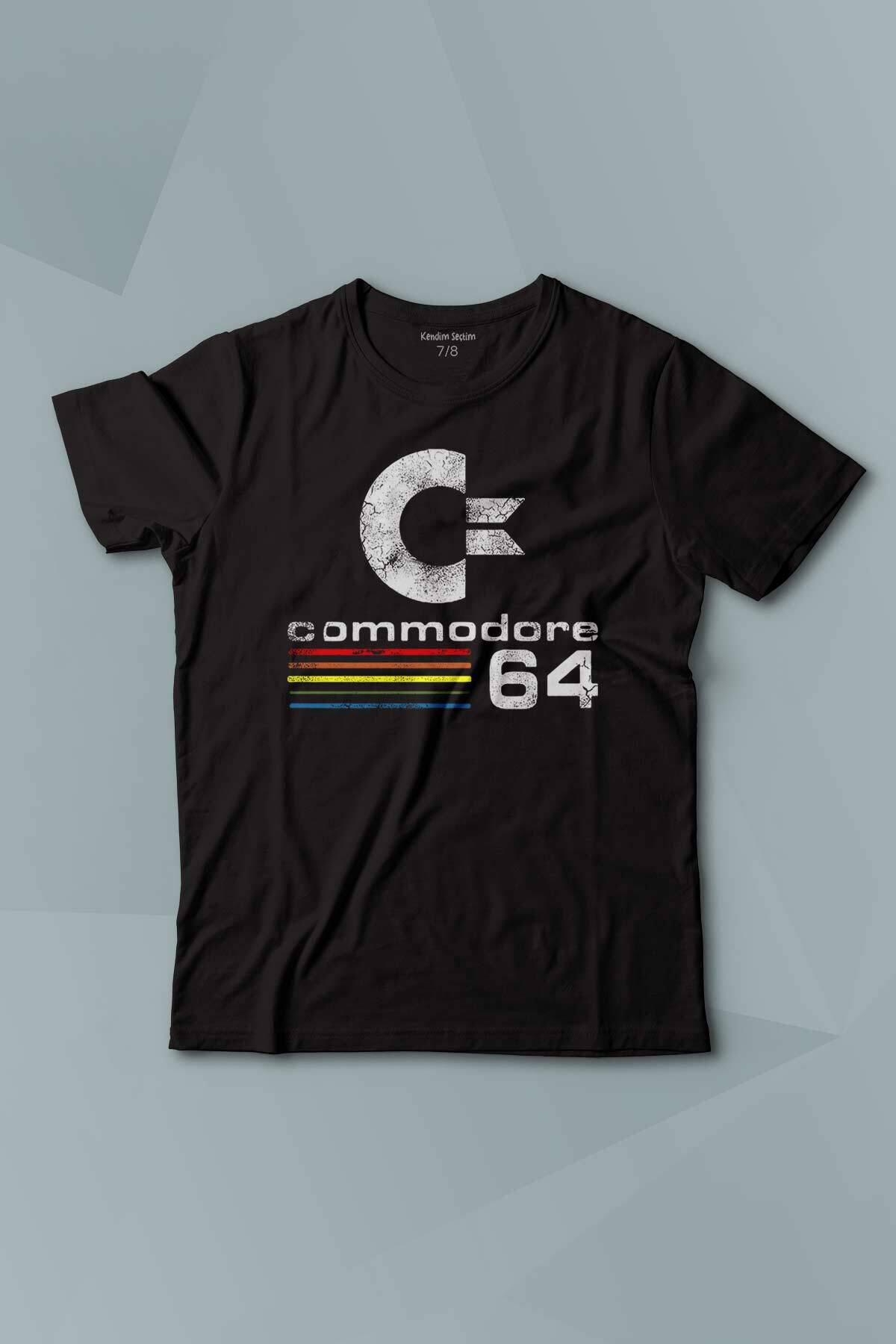 Commodore 64 Nostaljik Eski Oyun Bilgisayar Baskılı Çocuk Tişört Kısa Kollu - 1