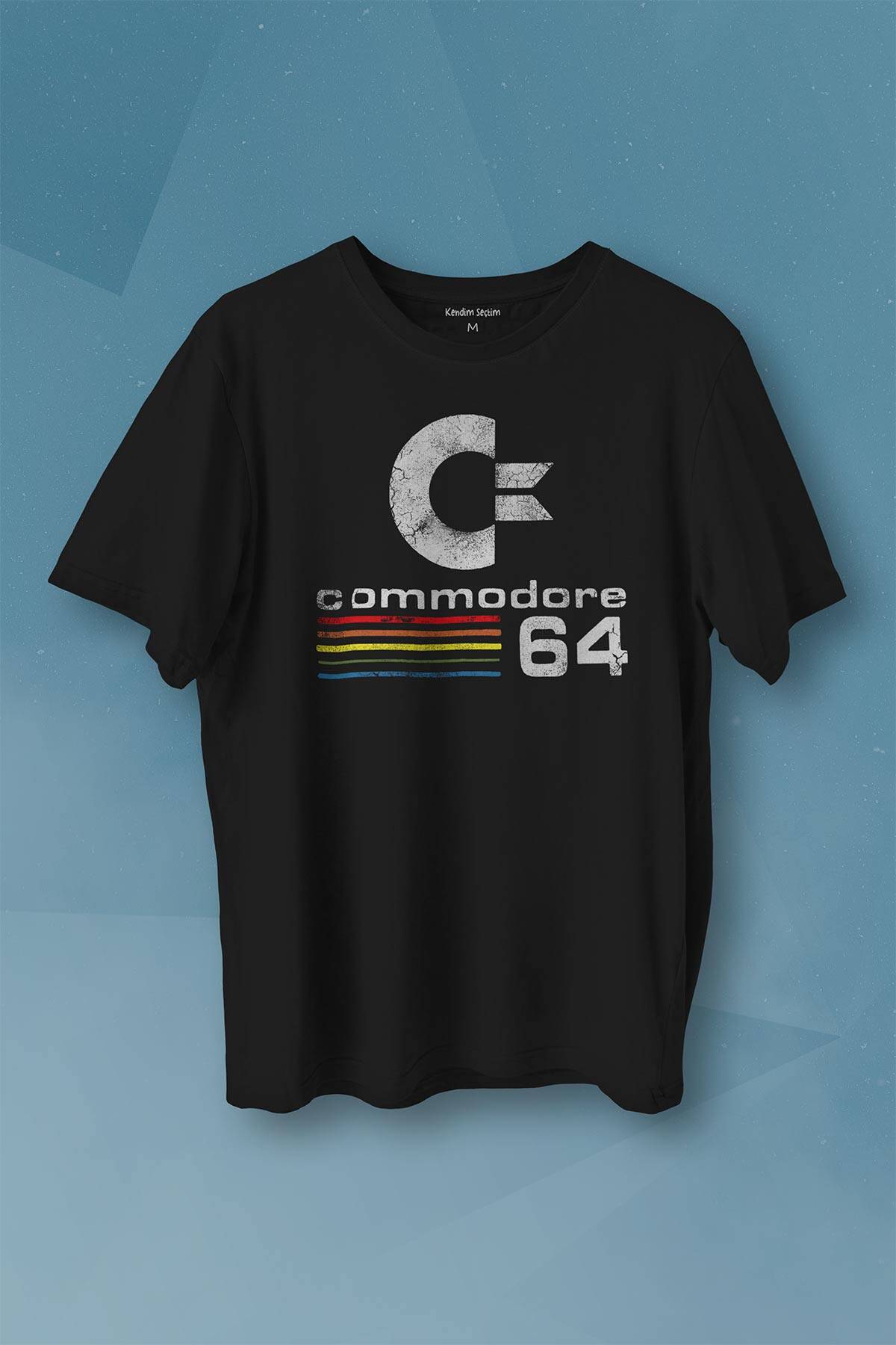 Commodore 64 Nostaljik Eski Oyun Bilgisayar Baskılı Tişört Unisex T-shirt - 1