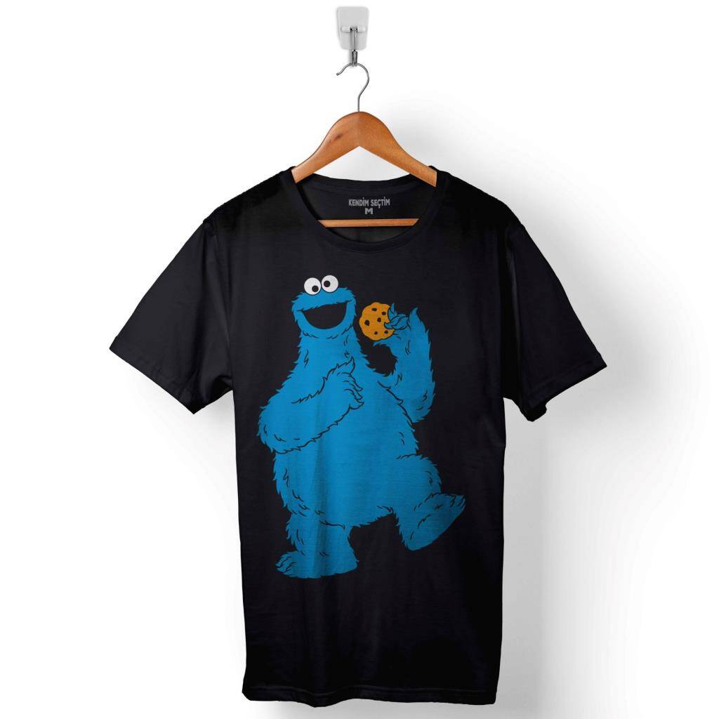 CooKie Kurabiye Canavarı Susam Sokağı Baskılı Tişört Unisex T-Shirt - 1