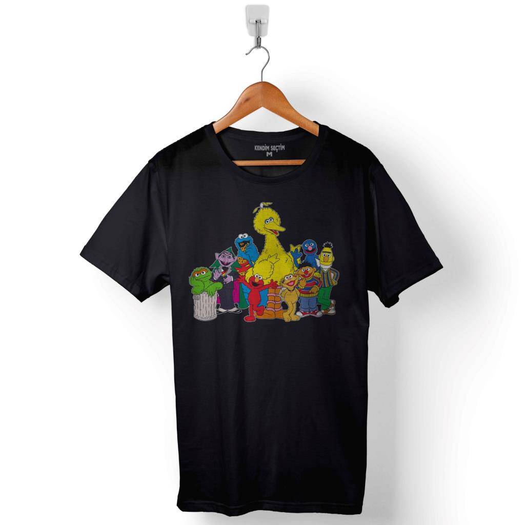 CooKie Kurabiye Canavarı Susam Sokağı Baskılı Tişört Unisex T-Shirt - 1