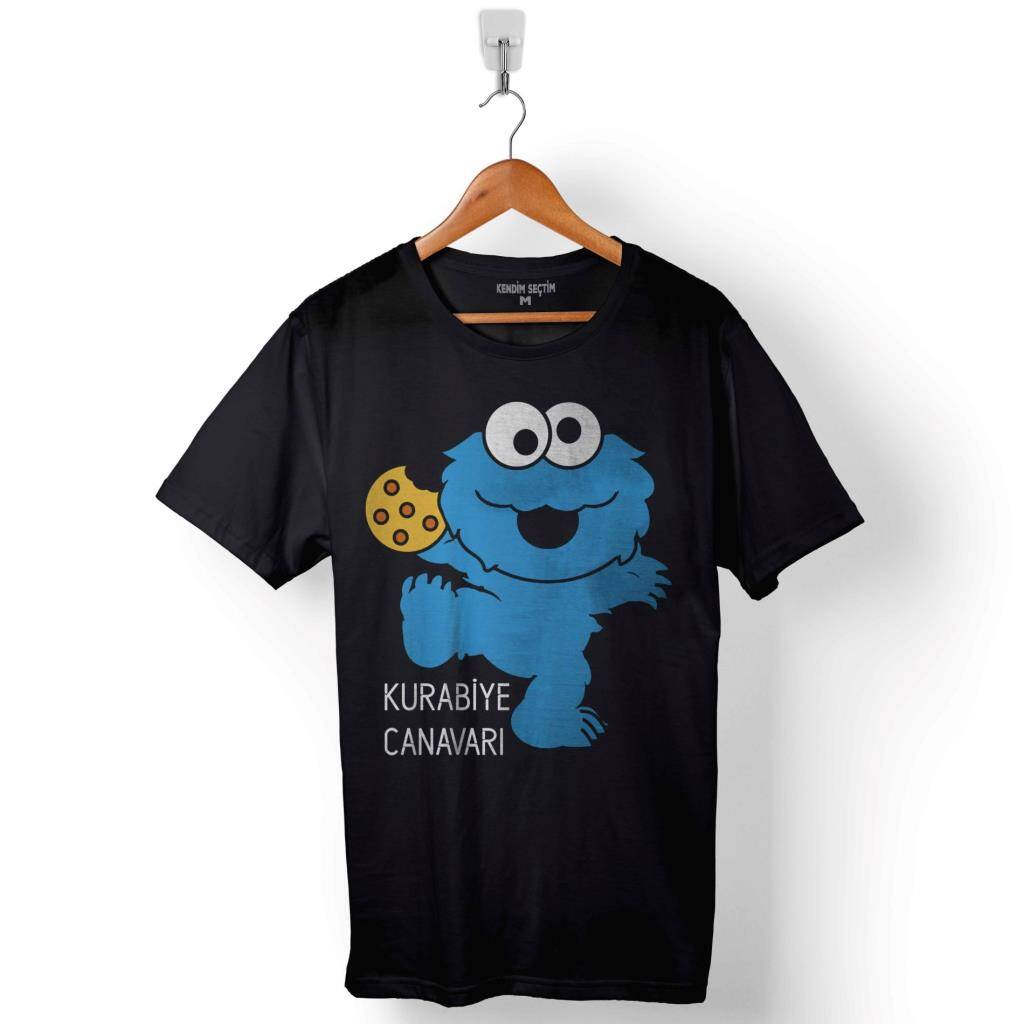 CooKie Kurabiye Canavarı Susam Sokağı Baskılı Tişört Unisex T-Shirt - 1