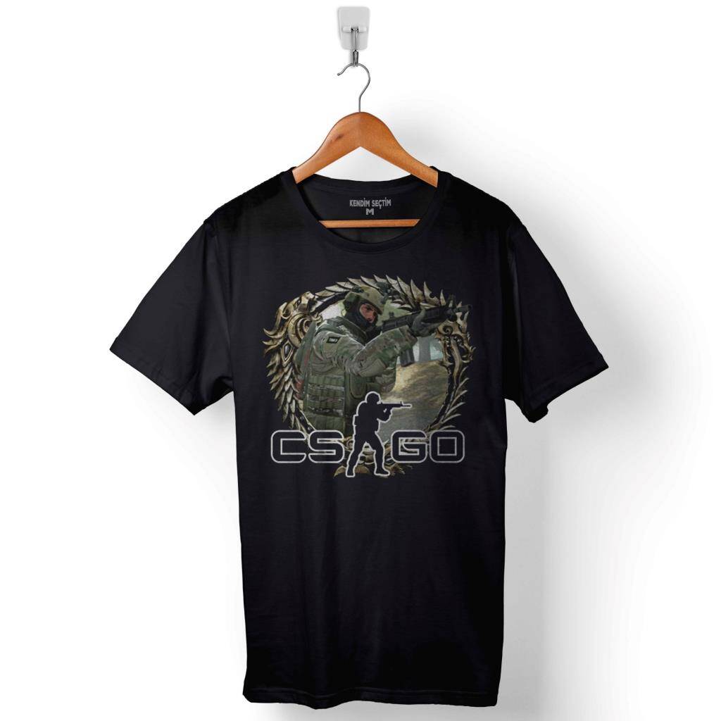 Counter Strike Cs Go Gamer Oyuncu Baskılı Tişört Unisex T-Shirt - 1