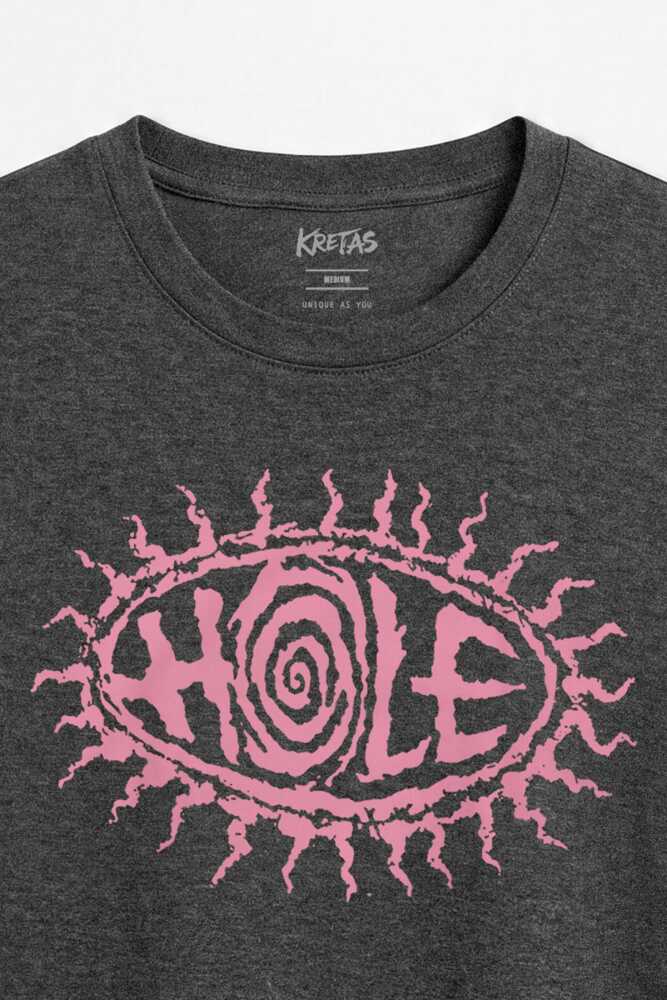 Courtney Love Hole 90lar Grunge Alternatif Rock Unisex Regular Fit Antrasit Melanj Tişört - 2