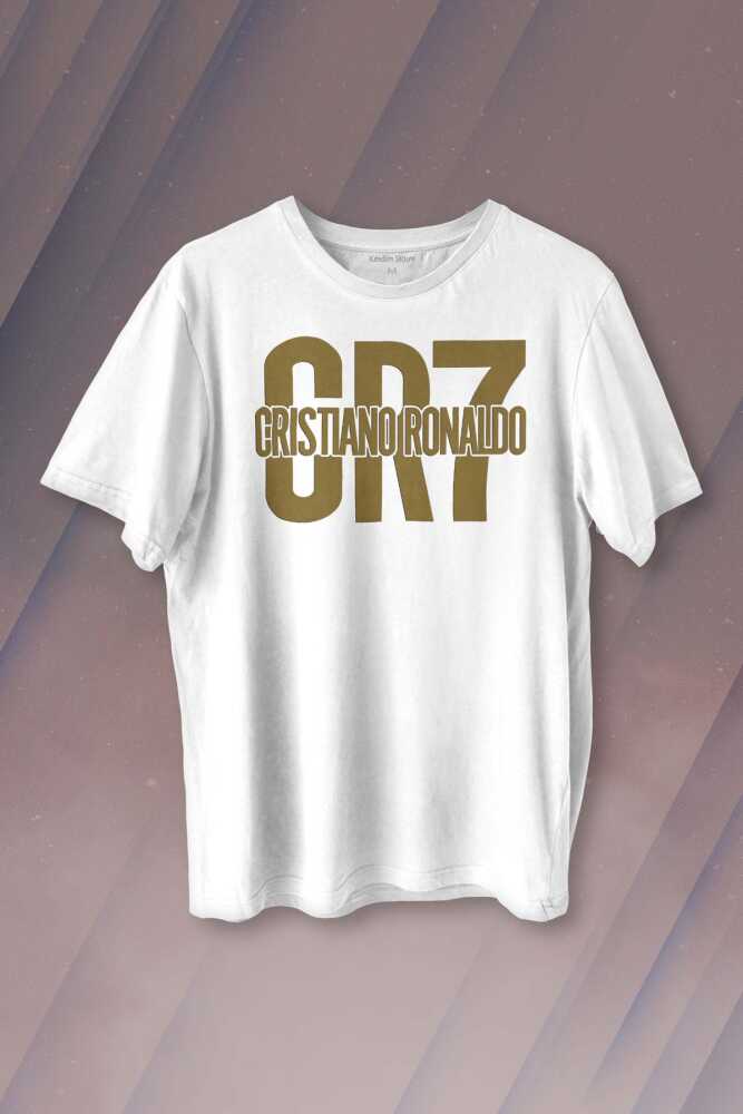 Cr7 Cristiano Ronaldo Best Footballer Baskılı Tişört Unisex T-shirt - 1