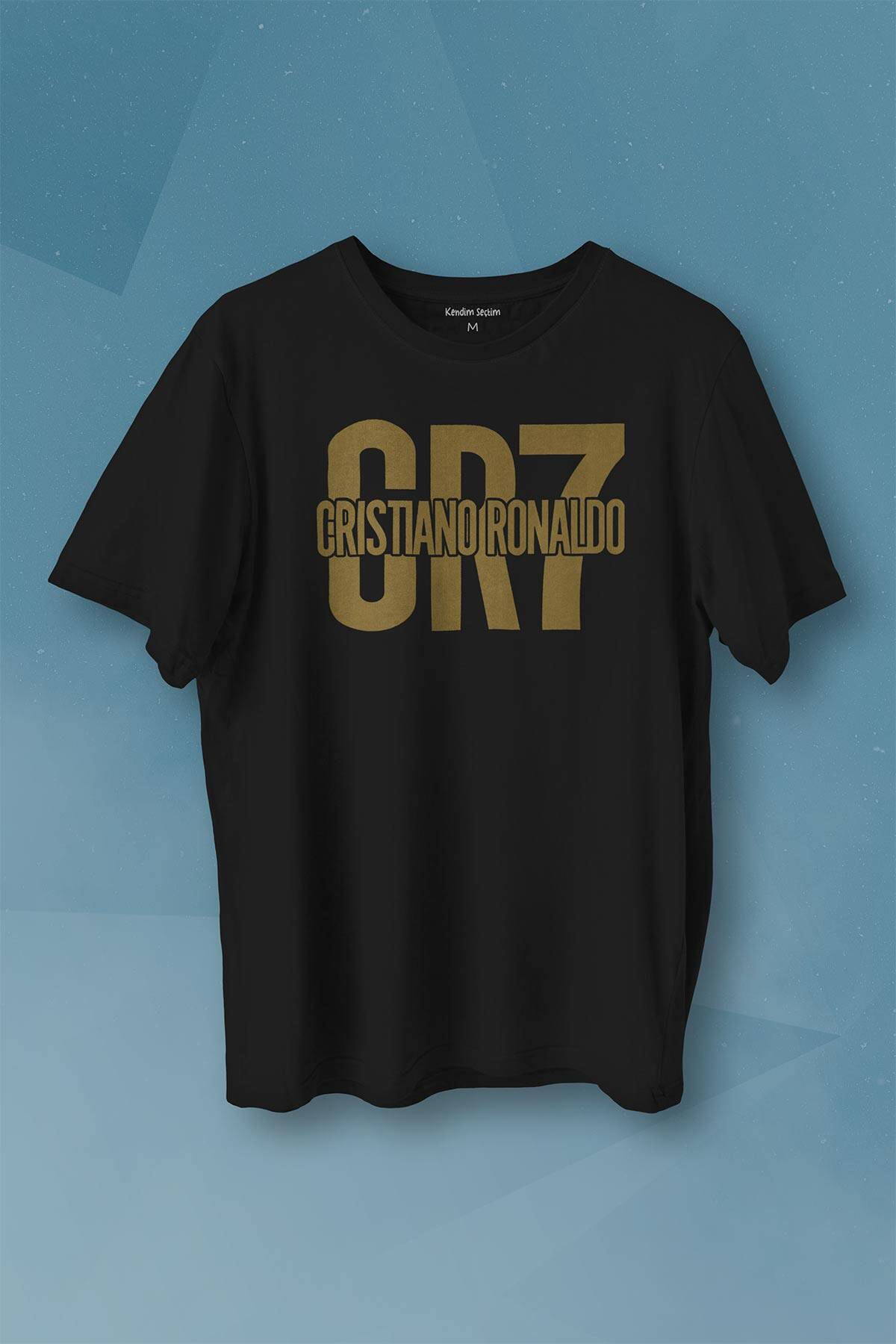 Cr7 Cristiano Ronaldo Best Footballer Baskılı Tişört Unisex T-shirt - 1