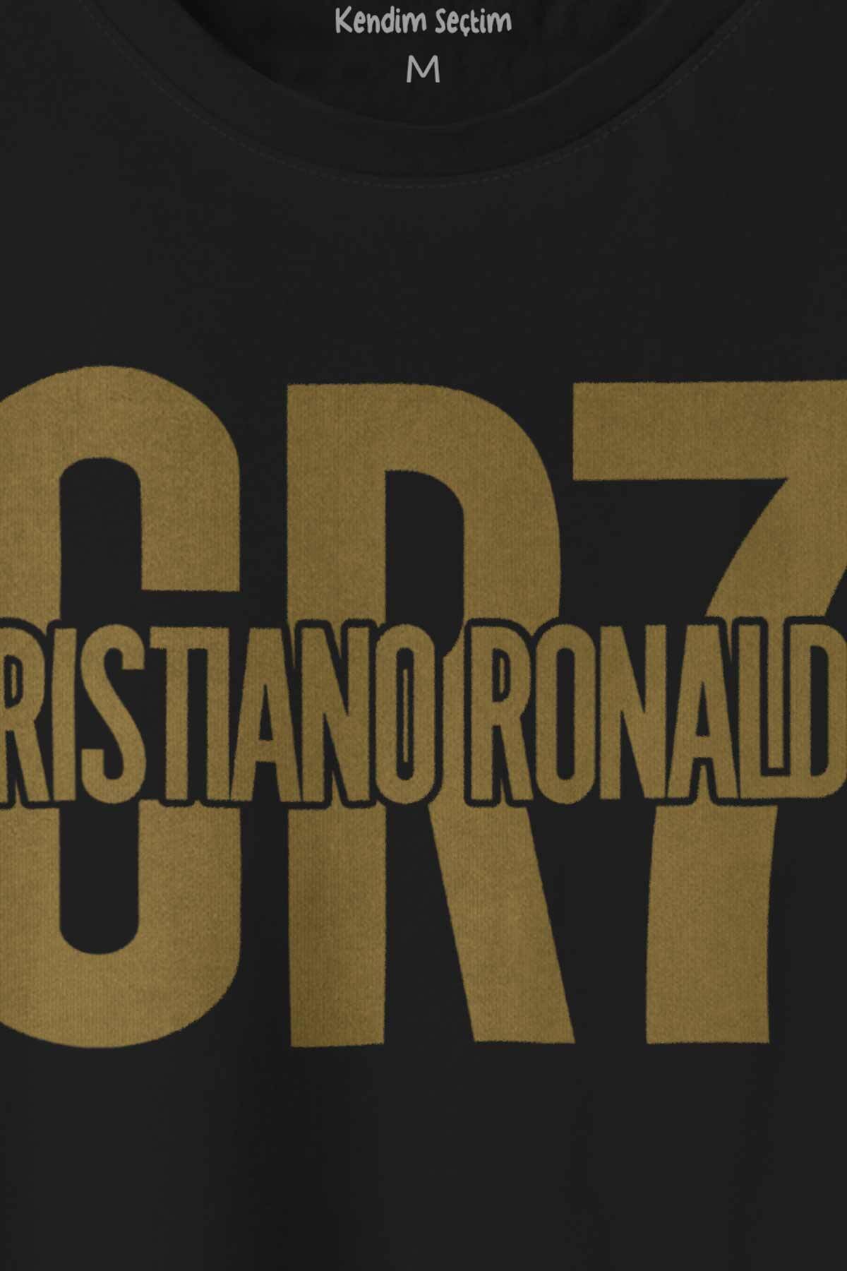 Cr7 Cristiano Ronaldo Best Footballer Baskılı Tişört Unisex T-shirt - 2