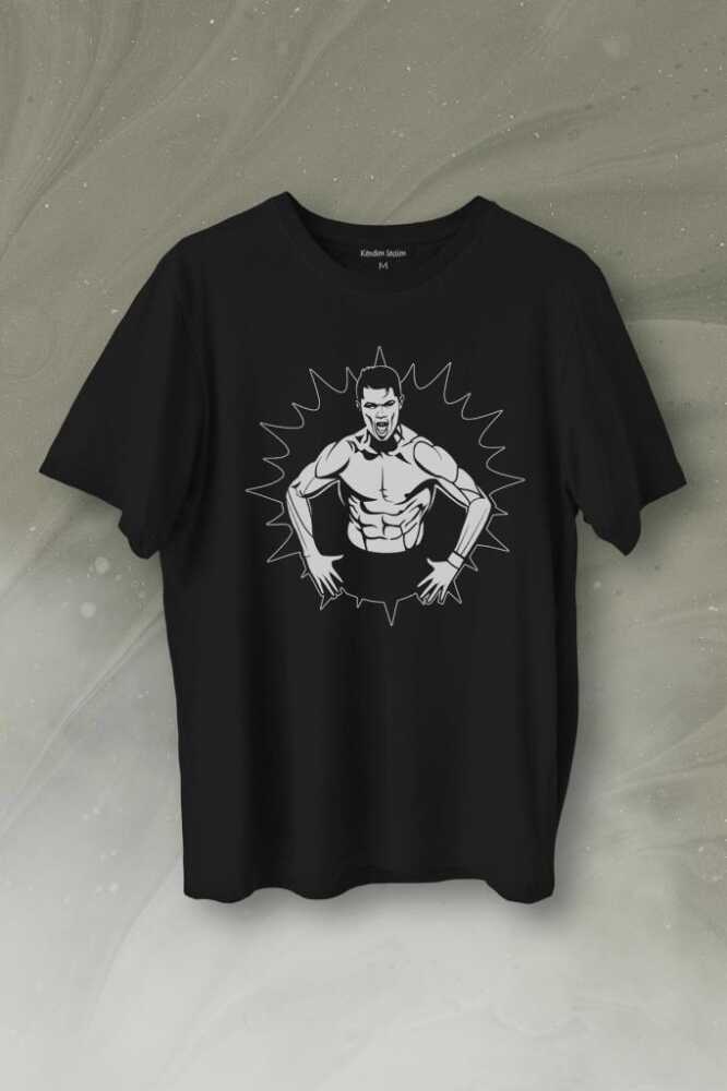 Cr7 Cristiano Ronaldo Kaslı Vücut Manchester United Baskılı Tişört Unisex T-Shirt - 1