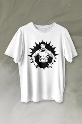 Cr7 Cristiano Ronaldo Kaslı Vücut Manchester United Baskılı Tişört Unisex T-shirt - 1