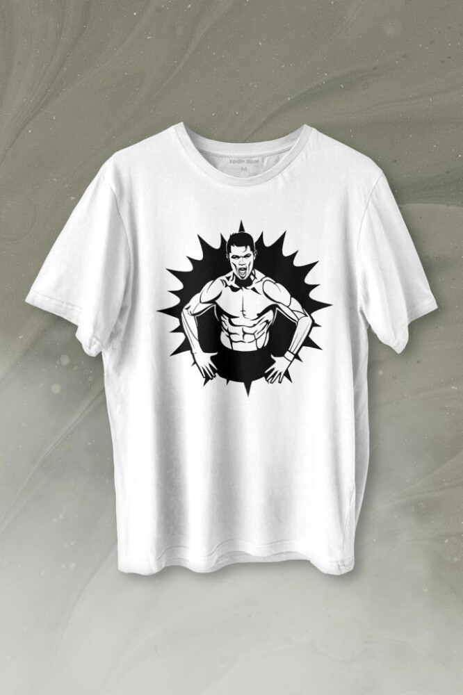 Cr7 Cristiano Ronaldo Kaslı Vücut Manchester United Baskılı Tişört Unisex T-shirt - KENDİM SEÇTİM