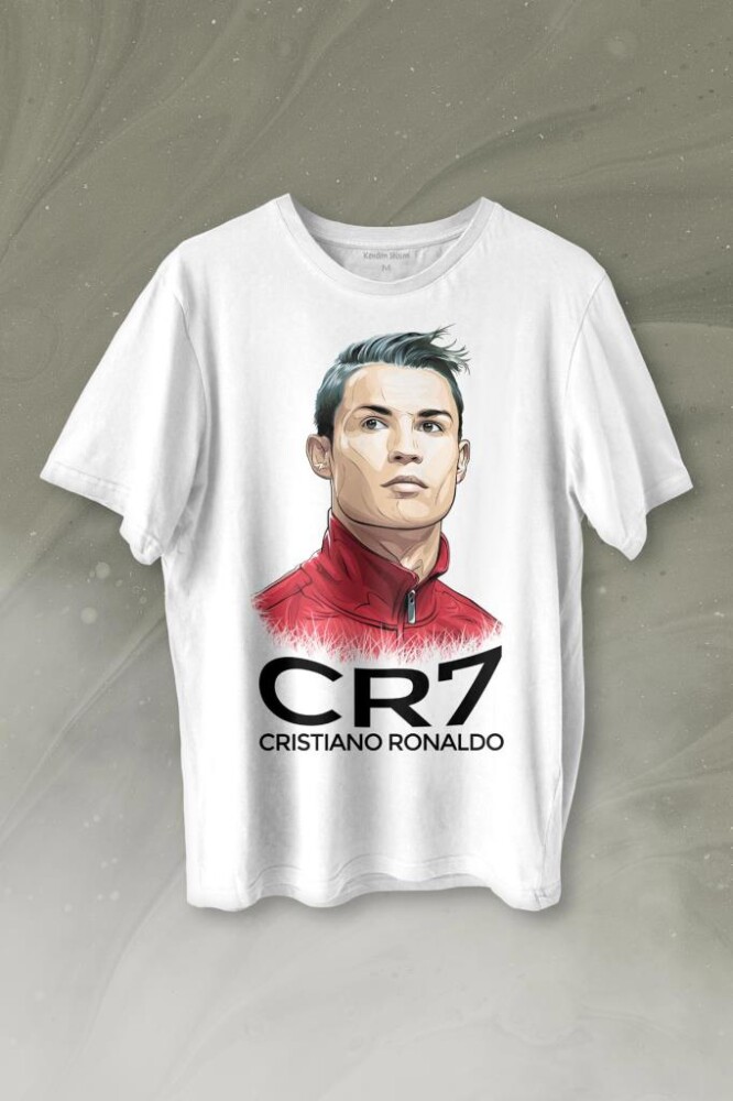 Cr7 Cristiano Ronaldo Manchester United Baskılı Tişört Unisex T-shirt - KENDİM SEÇTİM