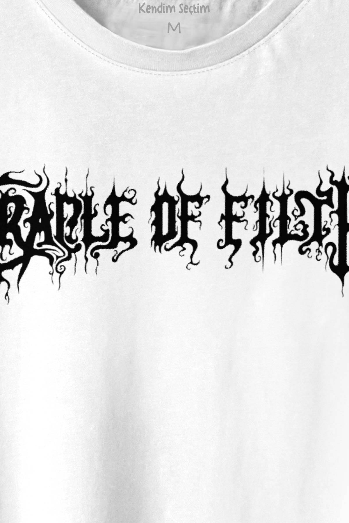 Cradle Of Filth Black Metal Gotik Gothic Goth Music Baskılı Tişört Unisex T-shirt - 2