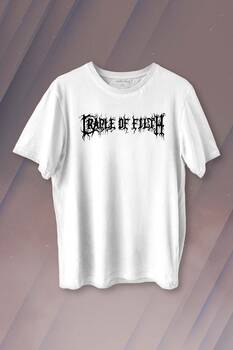 Cradle Of Filth Black Metal Gotik Gothic Goth Music Baskılı Tişört Unisex T-shirt - 1