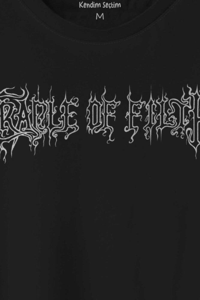 Cradle Of Filth Black Metal Gotik Gothic Goth Music Baskılı Tişört Unisex T-shirt - 2