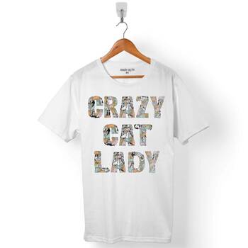 CRAZY CAT LADY ÇILGIN KEDİ ERKEK TİŞÖRT - 1
