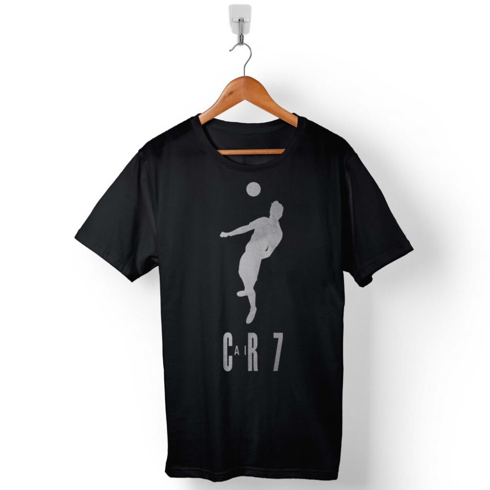 Cristiano Ronaldo Air Cr7 Typography Silüet Baskılı Tişört Unisex T-Shirt - 1