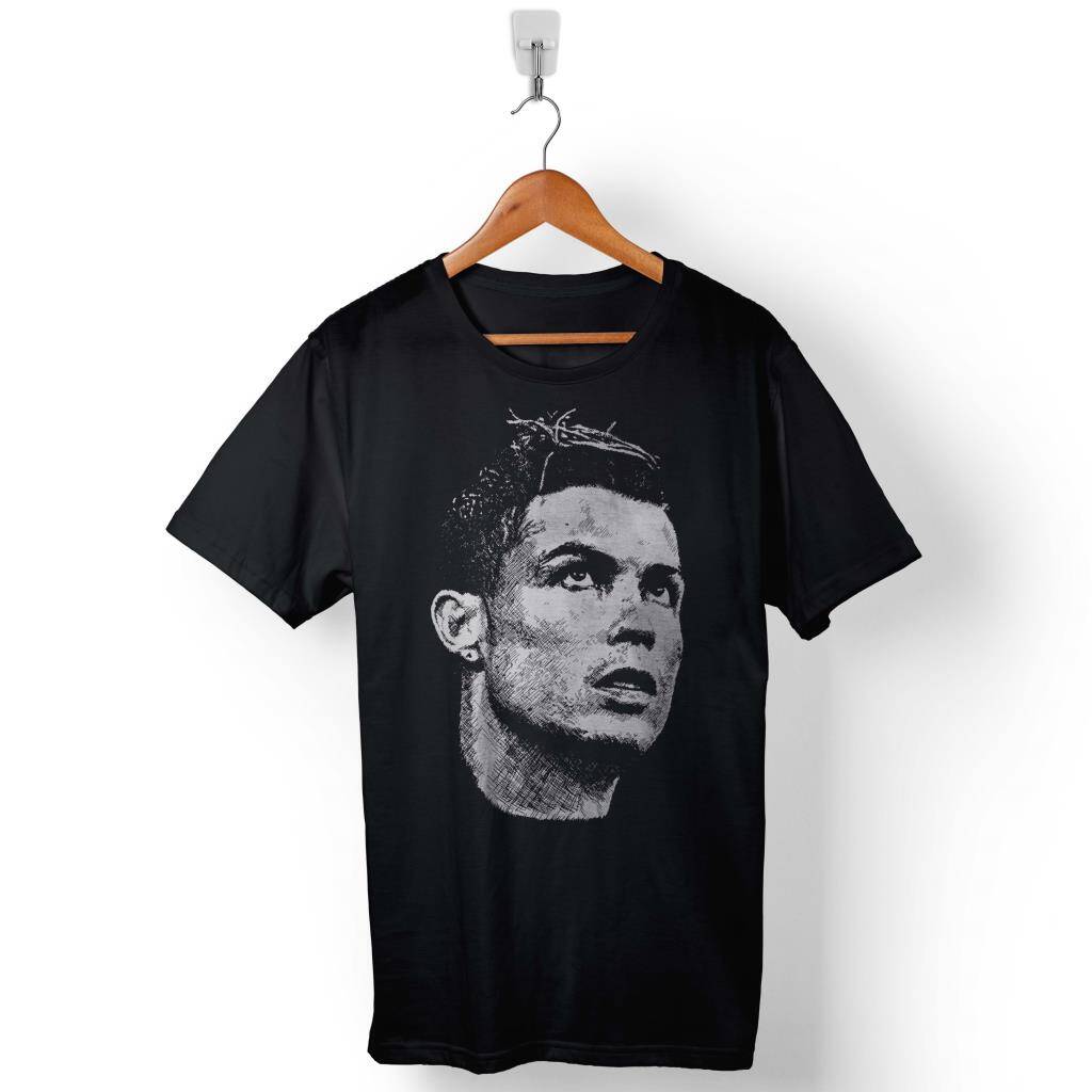 Cristiano Ronaldo Air Cr7 Typography Silüet Baskılı Tişört Unisex T-Shirt - 1