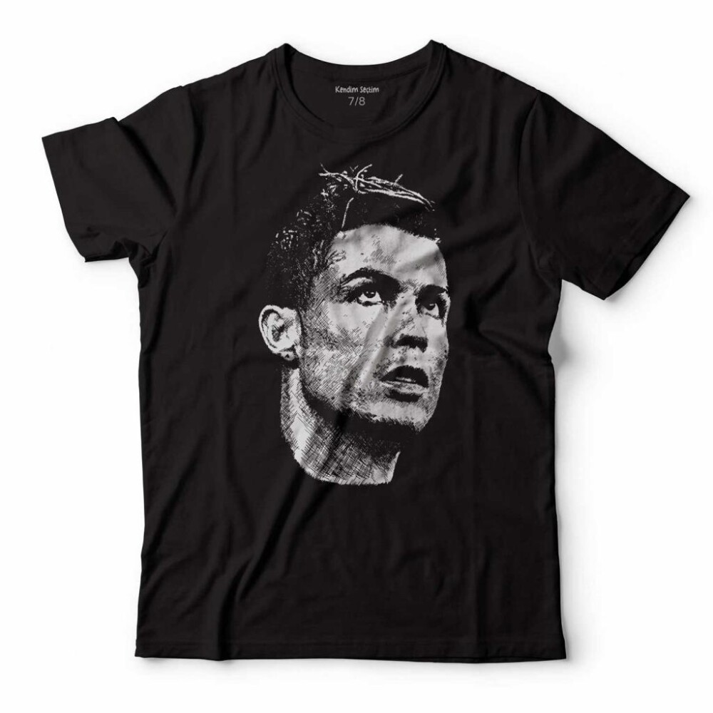 CRISTIANO RONALDO AIR CR7 TYPOGRAPHY SİLÜET ÇOCUK TİŞÖRT - KENDİM SEÇTİM