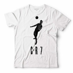 CRISTIANO RONALDO AIR CR7 TYPOGRAPHY SİLÜET ERKEK TİŞÖRT - 1
