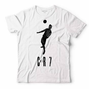 CRISTIANO RONALDO AIR CR7 TYPOGRAPHY SİLÜET ERKEK TİŞÖRT - 1