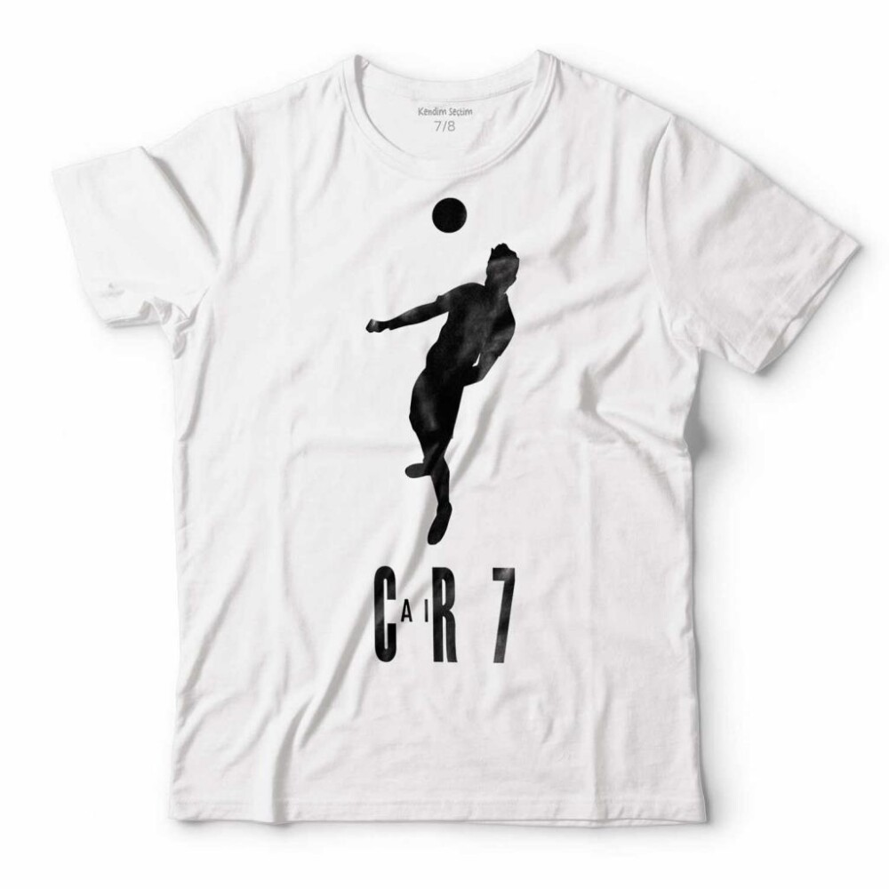 CRISTIANO RONALDO AIR CR7 TYPOGRAPHY SİLÜET ERKEK TİŞÖRT - 1