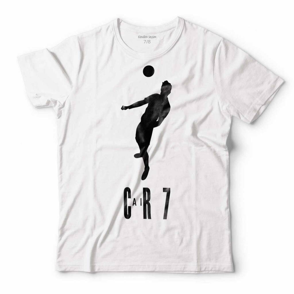 CRISTIANO RONALDO AIR CR7 TYPOGRAPHY SİLÜET ERKEK TİŞÖRT - 1