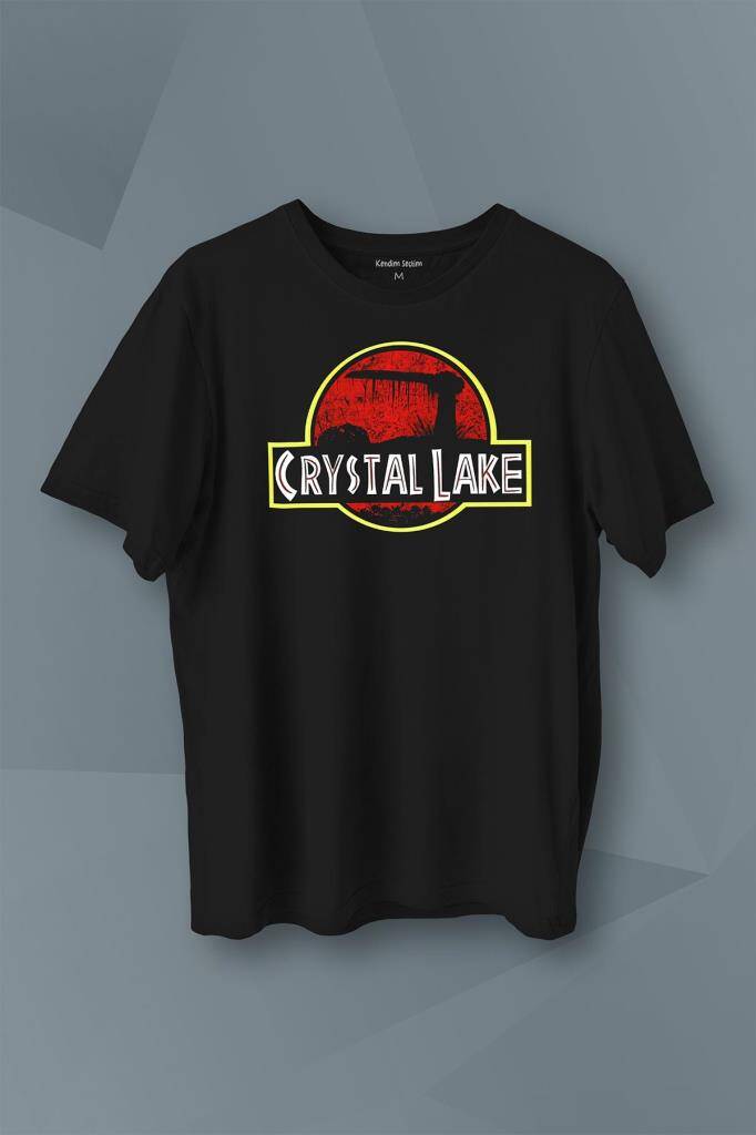 Crystal Lake Korku Filmi Jason Movie Film Halloween Baskılı Tişört Unisex T-Shirt - 1