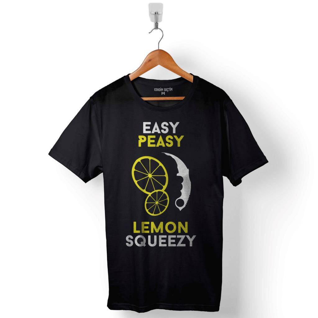  Cs Go Peasy Lemon Squeezy Counter Strike Limon Baskılı Tişört Unisex T-Shirt - 1