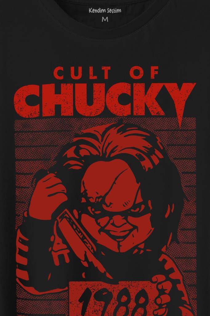 Cult Of Chucky 1988 Korku Film Çaki Baskılı Tişört Unisex T-Shirt (1)