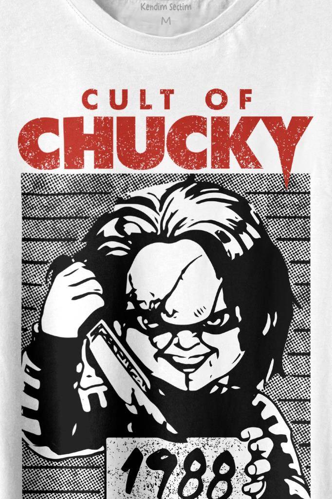 Cult Of Chucky 1988 Korku Film Çaki Baskılı Tişört Unisex T-shirt (1)