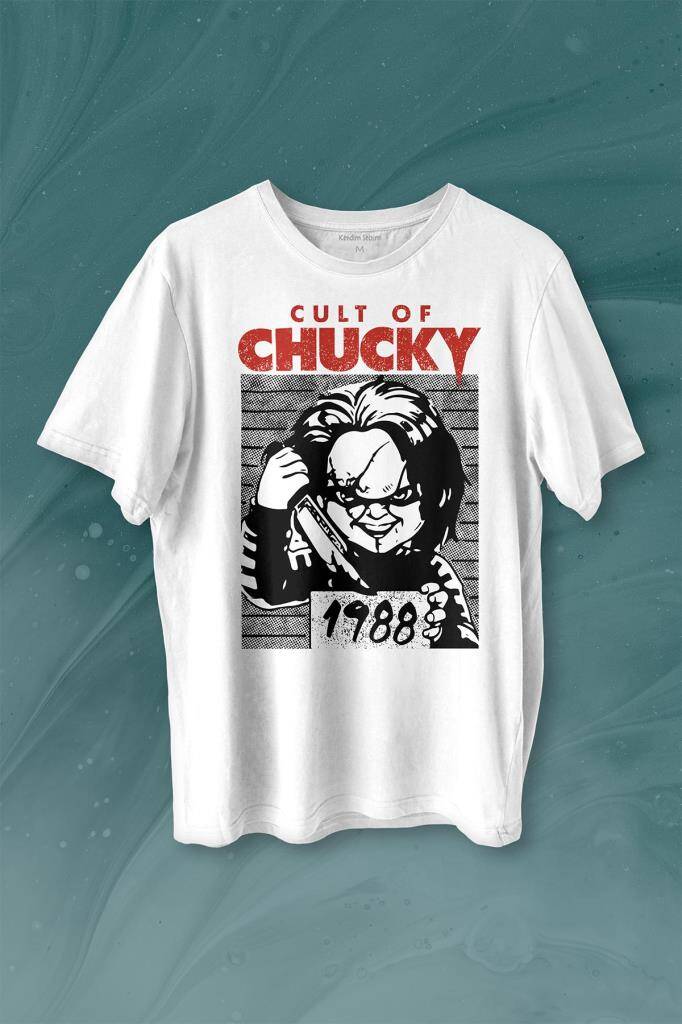Cult Of Chucky 1988 Korku Film Çaki Baskılı Tişört Unisex T-shirt - 1