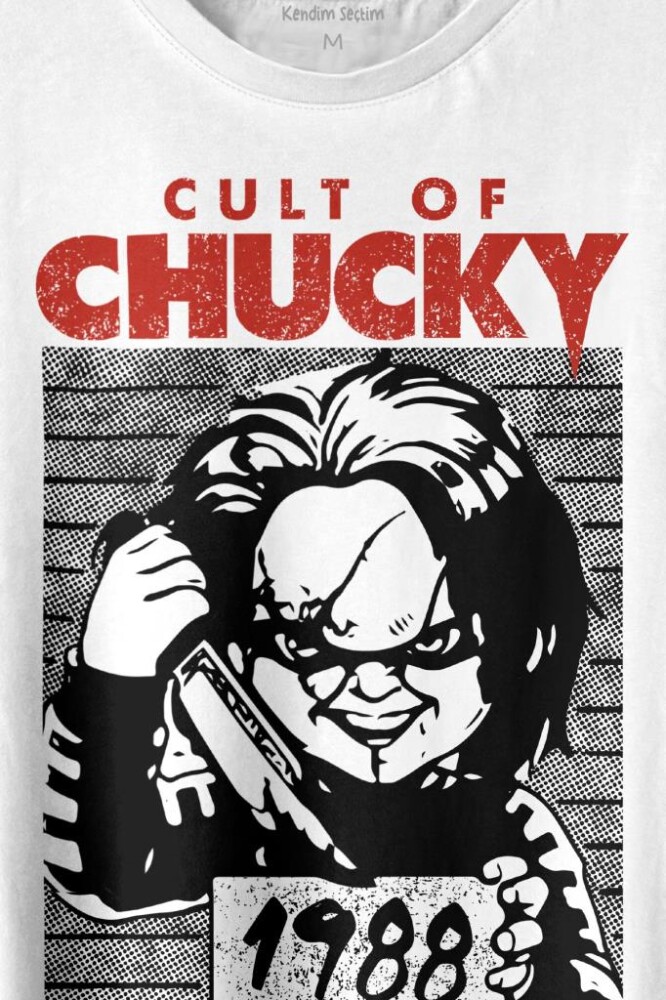 Cult Of Chucky 1988 Korku Film Çaki Baskılı Tişört Unisex T-shirt - 2