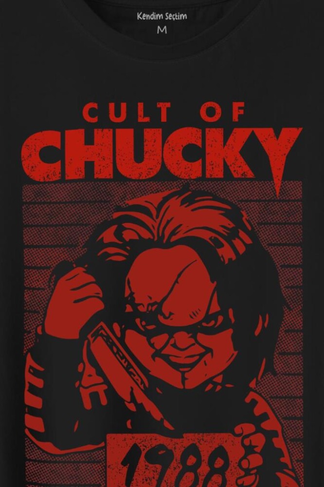Cult Of Chucky 1988 Korku Film Çaki Baskılı Tişört Unisex T-Shirt (1)